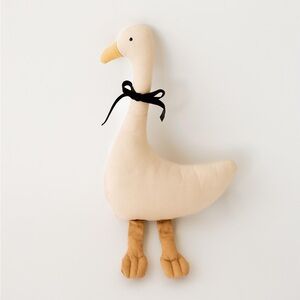 Nordic Style Goose Plush with Black Bow